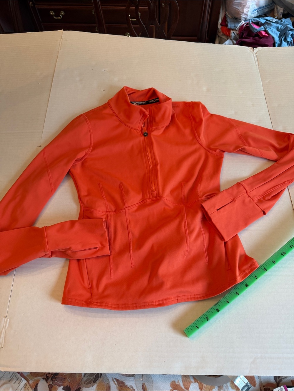 FP Movement by Free People Tangerine Half-Zip Jacket size Small VGUC